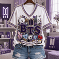 Premium BTS V-neck Shirt NPL