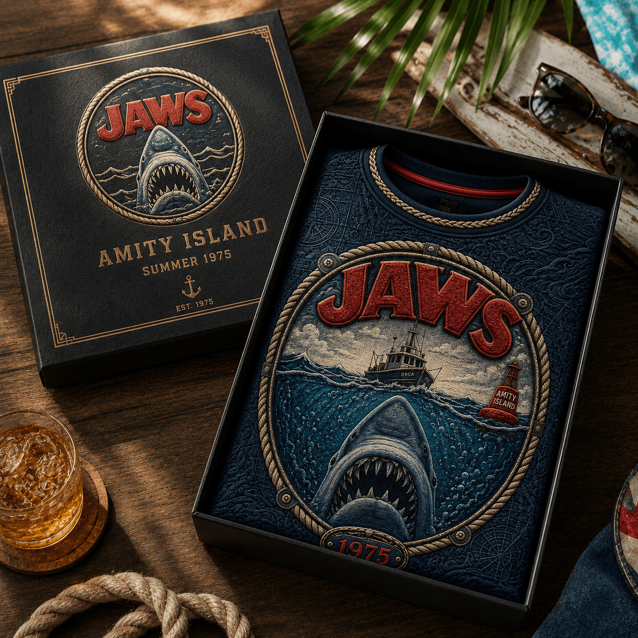 PREMIUM JAWS 3D EMBOSS SHIRT TTNL