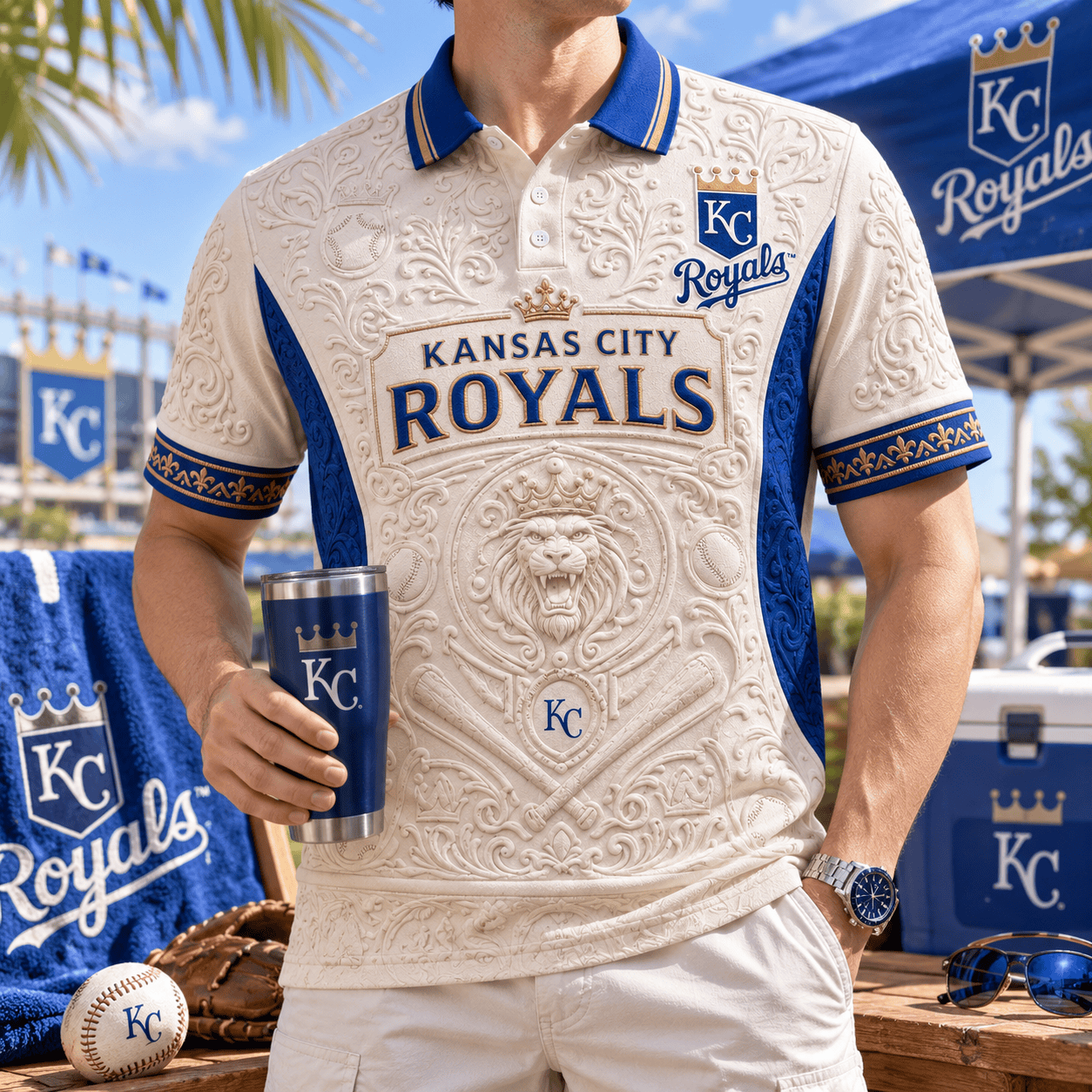 PREMIUM KCR EMBOSS POLO SHIRT NTVA