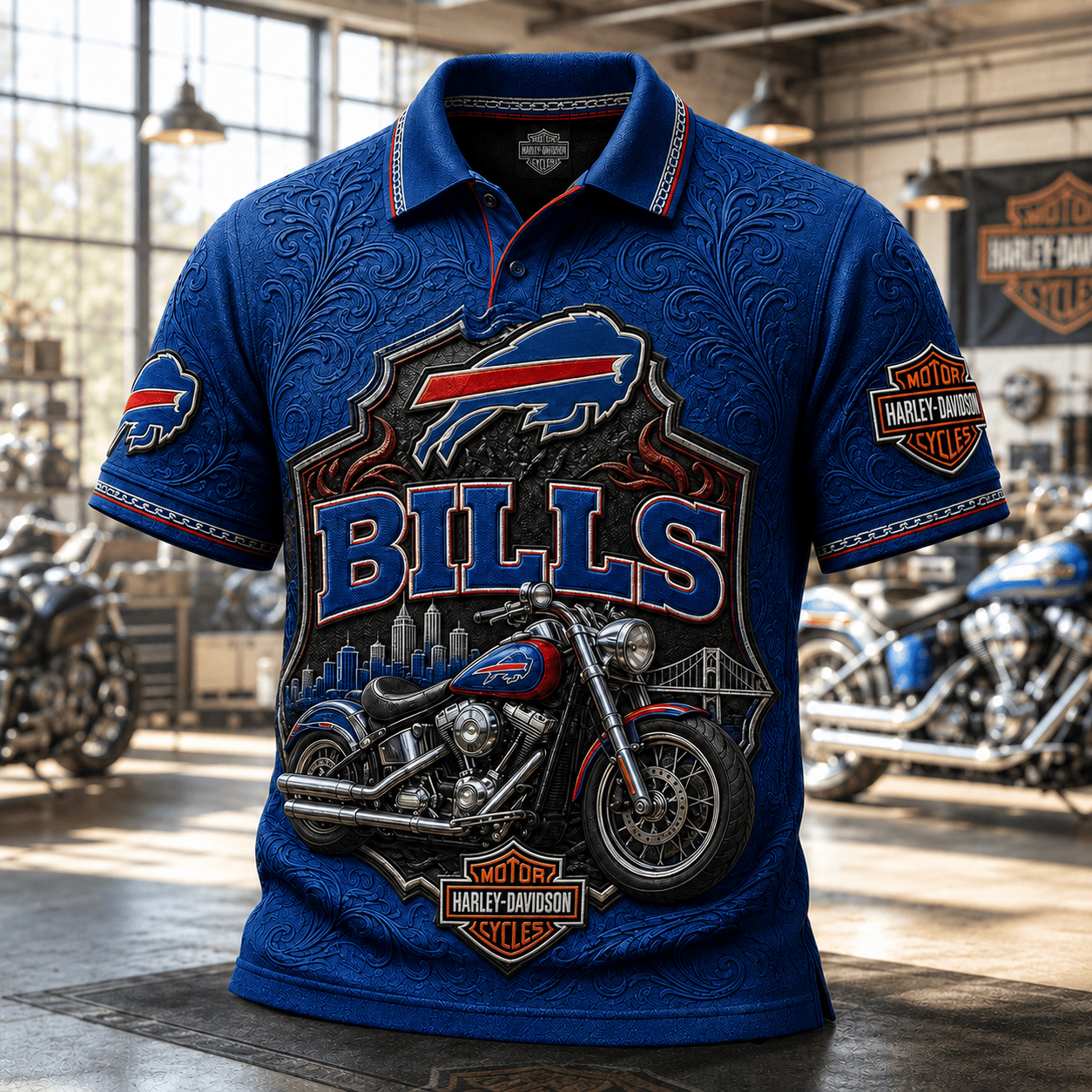 PREMIUM BFBL EMBOSS POLO SHIRT HQH