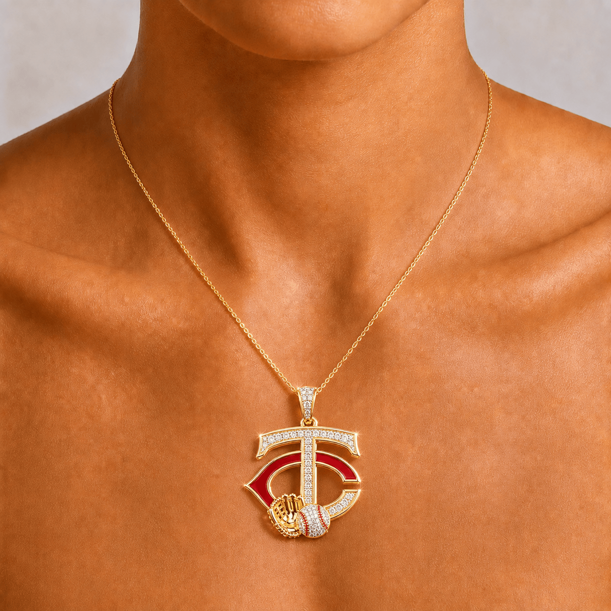 MNST Solid Gold Chain with Diamond Pendant BMD