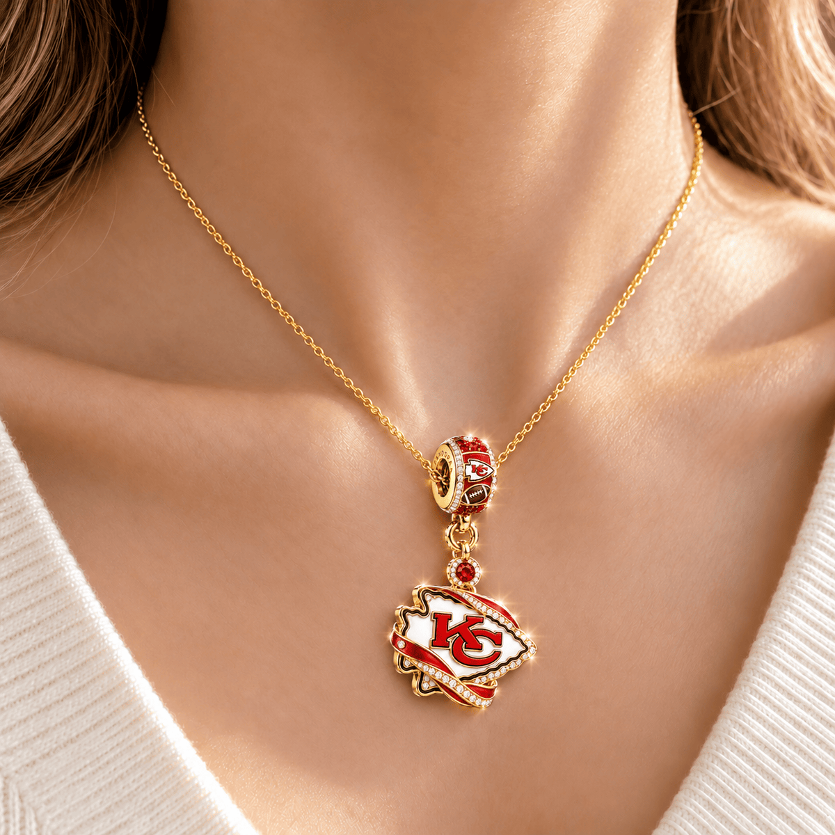 KCC Solid Gold Chain with Diamond Pendant BMD