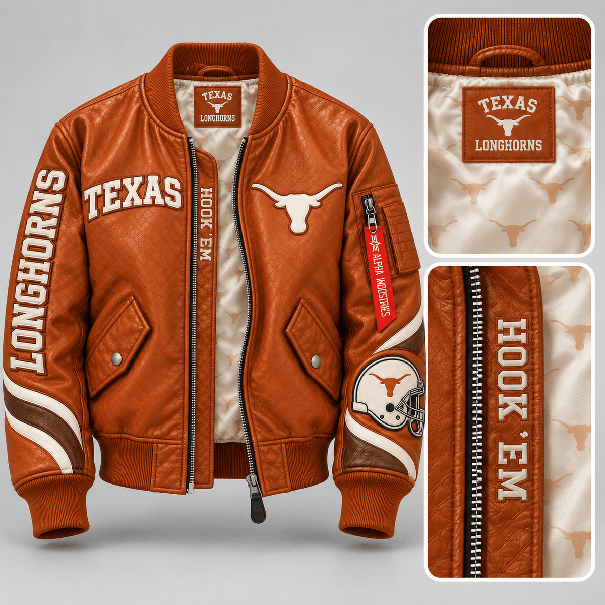 Premium TLS Bomber Leather Jacket NHVH