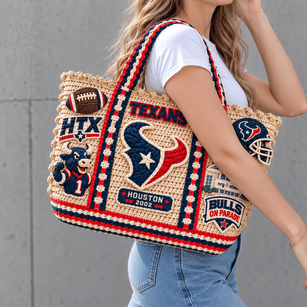 HTX Straw-Style Embellished Tote Bag NTKO