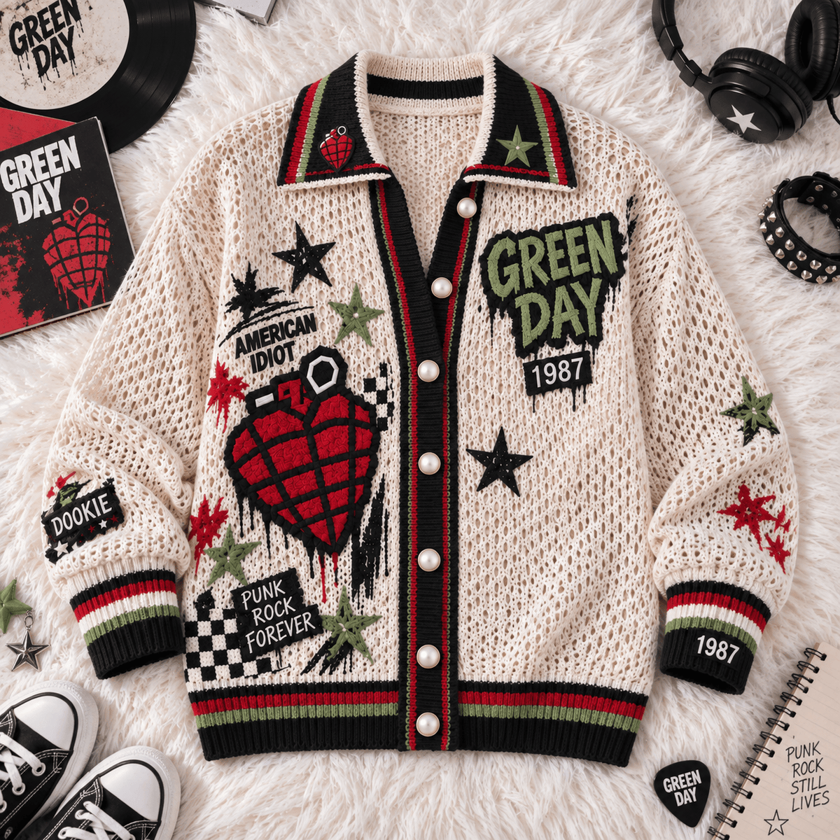 GRD Women’s Open-Knit Cardigan DNBN