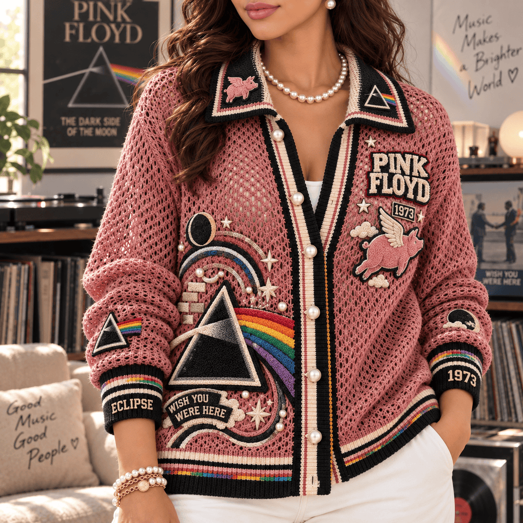 PKFL Women’s Open-Knit Cardigan DNBN