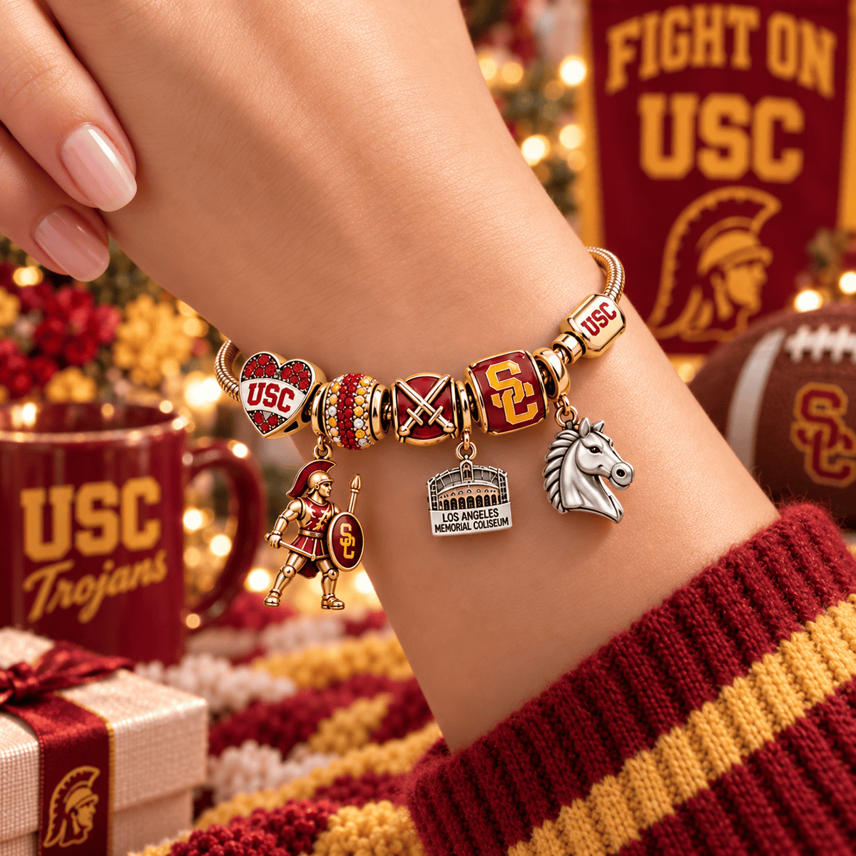 Premium USC Advent Calendar Charm Bracelet Set PVNA