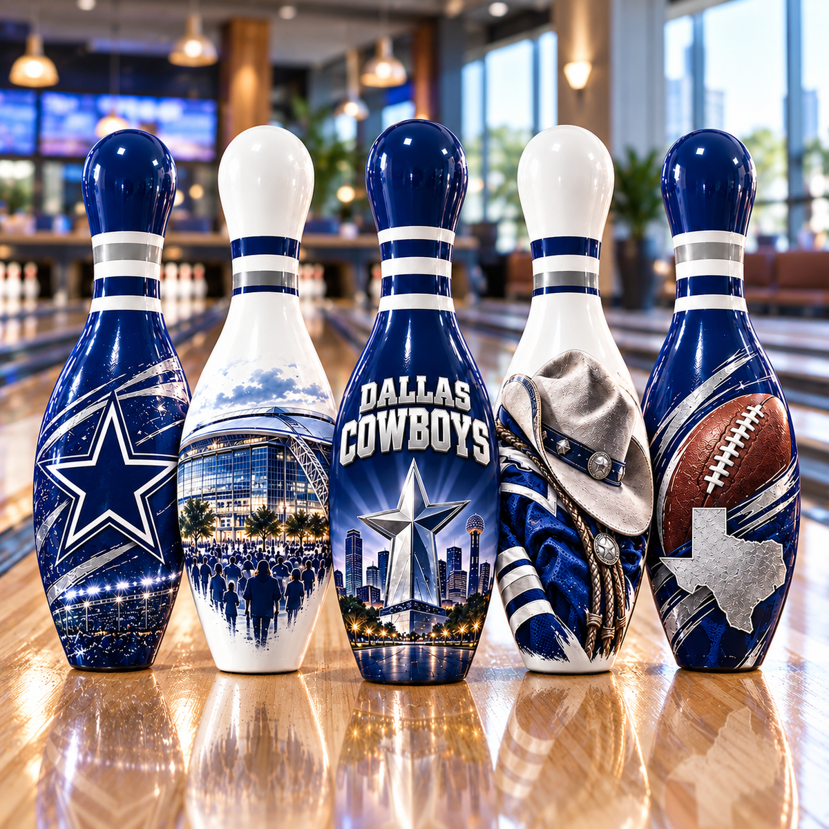 DLCB 5-Piece Decorative Bowling Pin Set PNPA