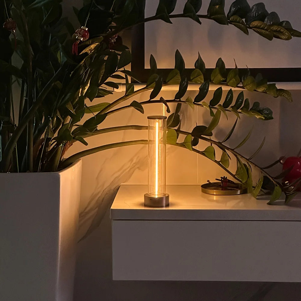 Cordless Portable LED Table Lamp Rechargeable Design Magnetic Desk Lamp with Touch Sensor Three-Level Dimmable For Bedroom Light